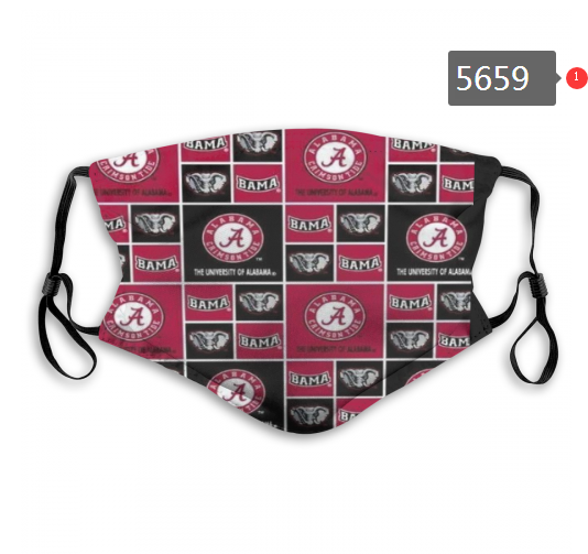 2020 NCAA Alabama Crimson Tide #5 Dust mask with filter->ncaa dust mask->Sports Accessory